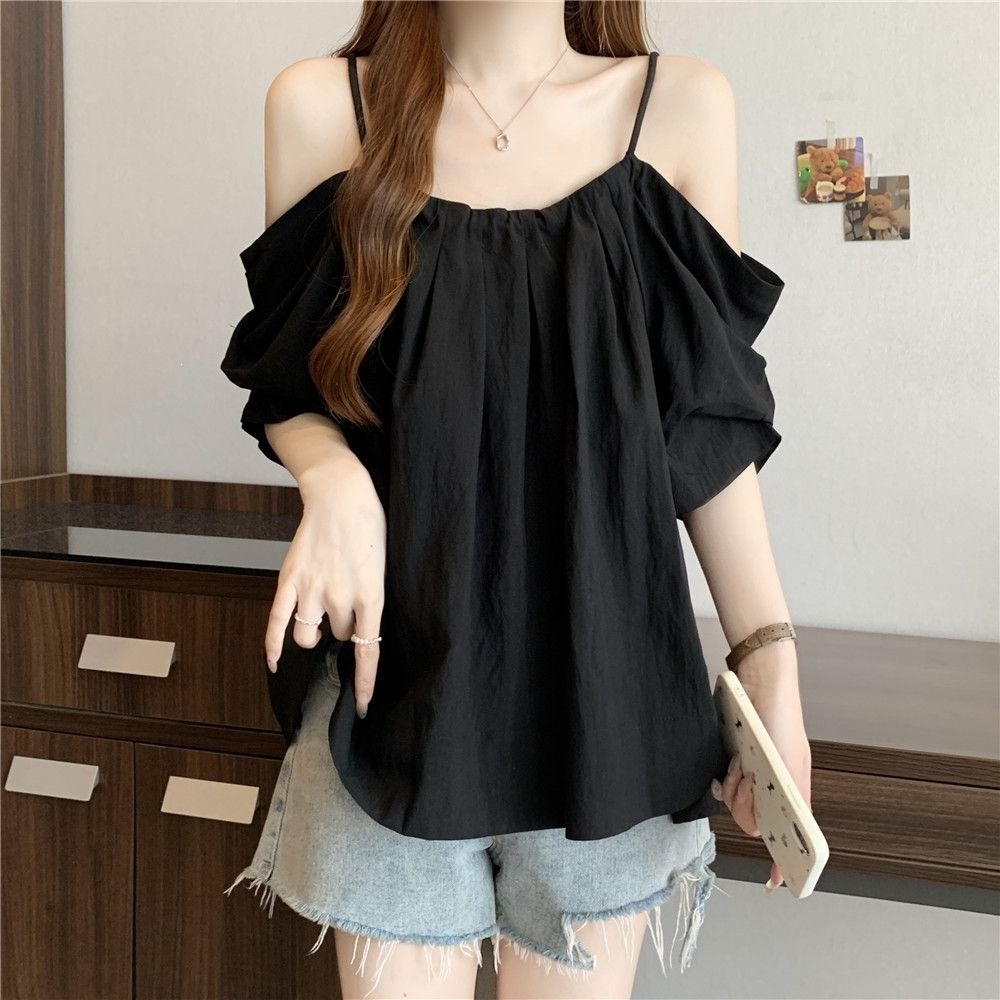 Áo sơ mi dây vai mảnh, form Oversize thoải mái, phù hợp mùa hè cho nữ