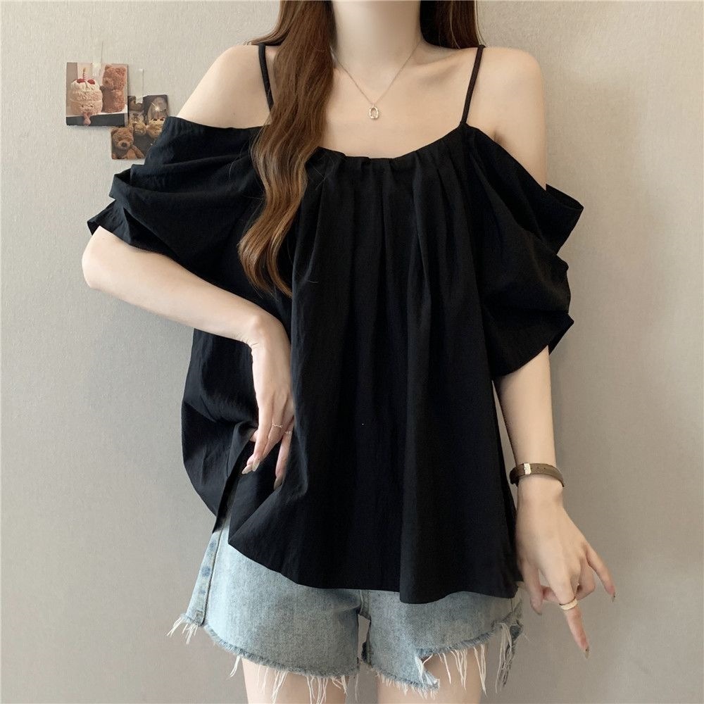 Áo sơ mi dây vai mảnh, form Oversize thoải mái, phù hợp mùa hè cho nữ