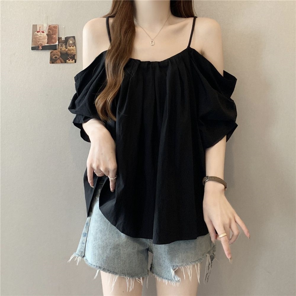 Áo sơ mi dây vai mảnh, form Oversize thoải mái, phù hợp mùa hè cho nữ
