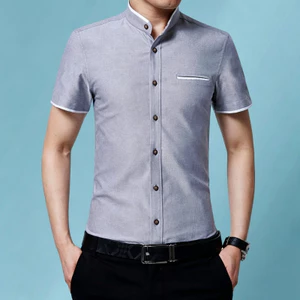 Áo sơ mi nam tay ngắn màu trắng chất liệu cotton, phù hợp công sở vàwear