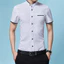 Áo sơ mi nam tay ngắn màu trắng chất liệu cotton, phù hợp công sở vàwear