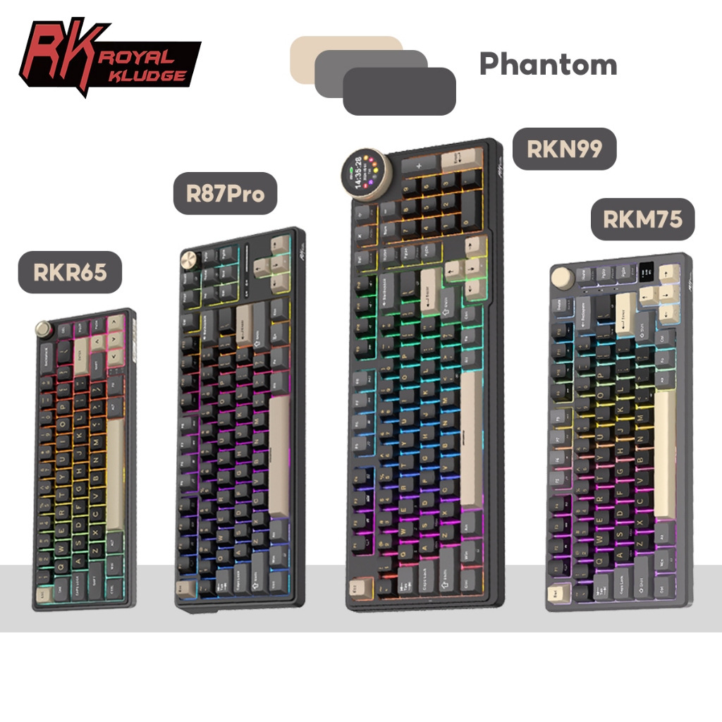 Royal Kludge RK M20 R65 R75 M75 R87Pro R98Pro N99 68HE 75HE R75PRO R108 Phantom Có Núm Bàn Phím Cơ RGB | BigBuy360 - bigbuy360.vn