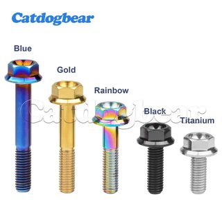 Bu lông Titan Catgodbear M8x15-55mm đầu mặt bích lục giác DIN6921, phù hợp cho xe máy