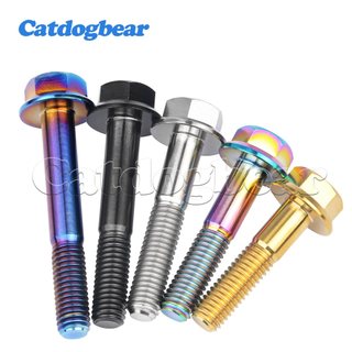 Bu lông Titan Catgodbear M8x15-55mm đầu mặt bích lục giác DIN6921, phù hợp cho xe máy