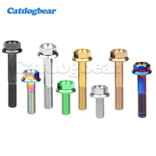 Bu lông Titan Catgodbear M8x15-55mm đầu mặt bích lục giác DIN6921, phù hợp cho xe máy