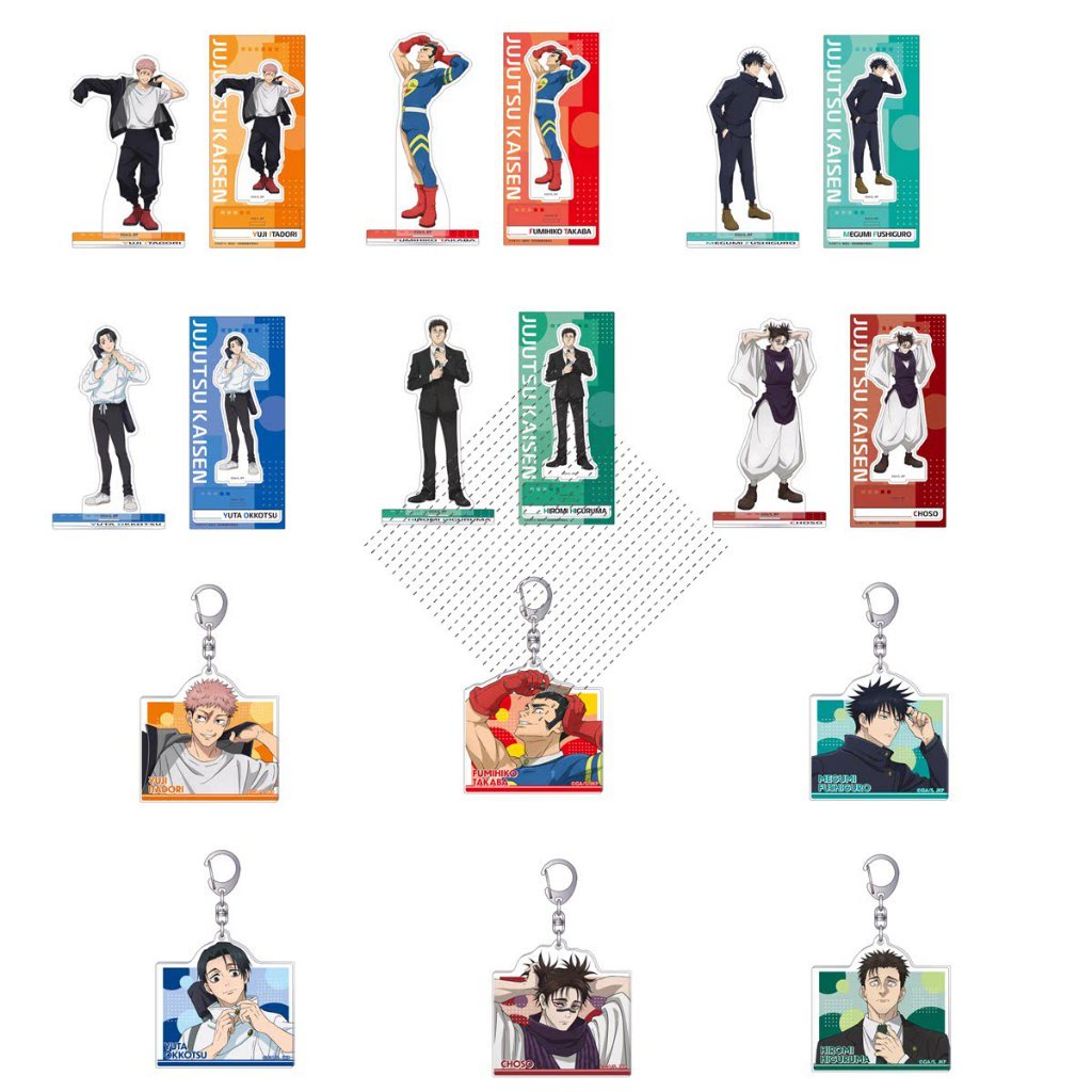 Jujutsu Kaisen Mới Minh Họa Acrylic Đứng & Móc Khóa Gojo Nhân Vật Anime Dễ Thương Sưu Tập Merch