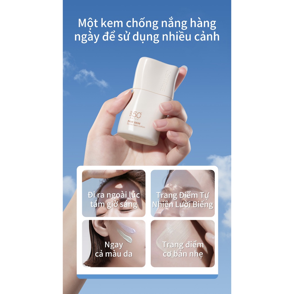 [Quà tặng]OSITREE Kem chống nắng làm trắng da Kem che khuyết điểm làm dịu Kem che khuyết điểm chống tia cực tím 4g Kem chống nắng