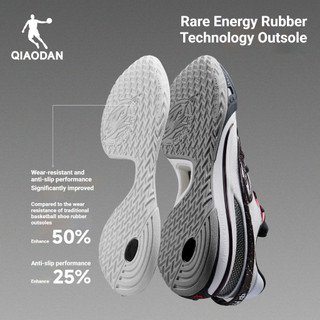 Giày bóng rổ nam Qiaodan Rise 3.0 Thể thao chuyên nghiệp Nhẹ thoáng khí Ổn định QXA013253111