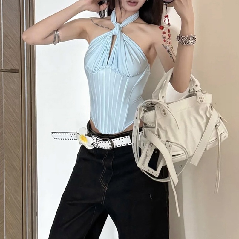 Màu Trơn Gợi Cảm - Áo Vest Quấn Ngực Thời Trang Hè 2026