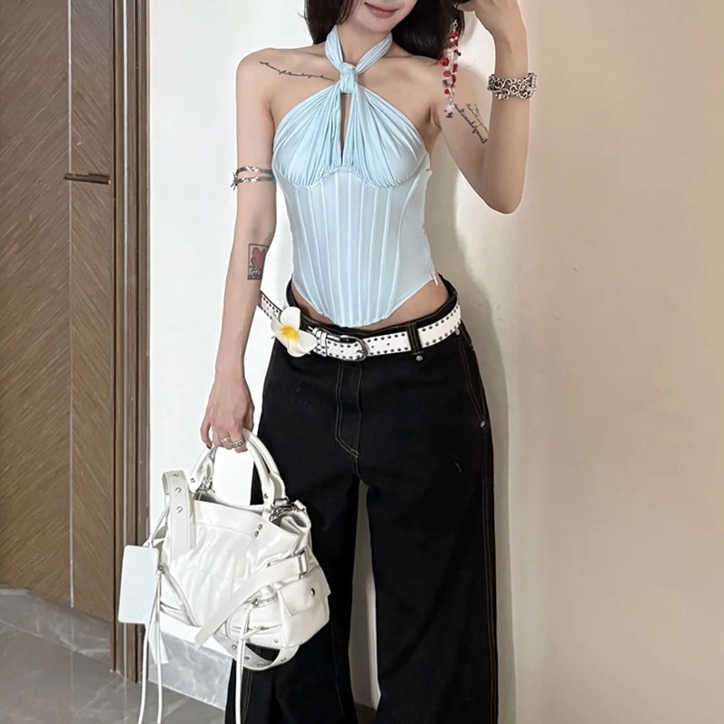 Màu Trơn Gợi Cảm - Áo Vest Quấn Ngực Thời Trang Hè 2026