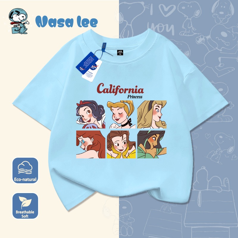 Áo thun Elsa (Frozen) trẻ em bé gái Cotton 100% tay ngắn cổ tròn – Mẫu mới Hè 2026