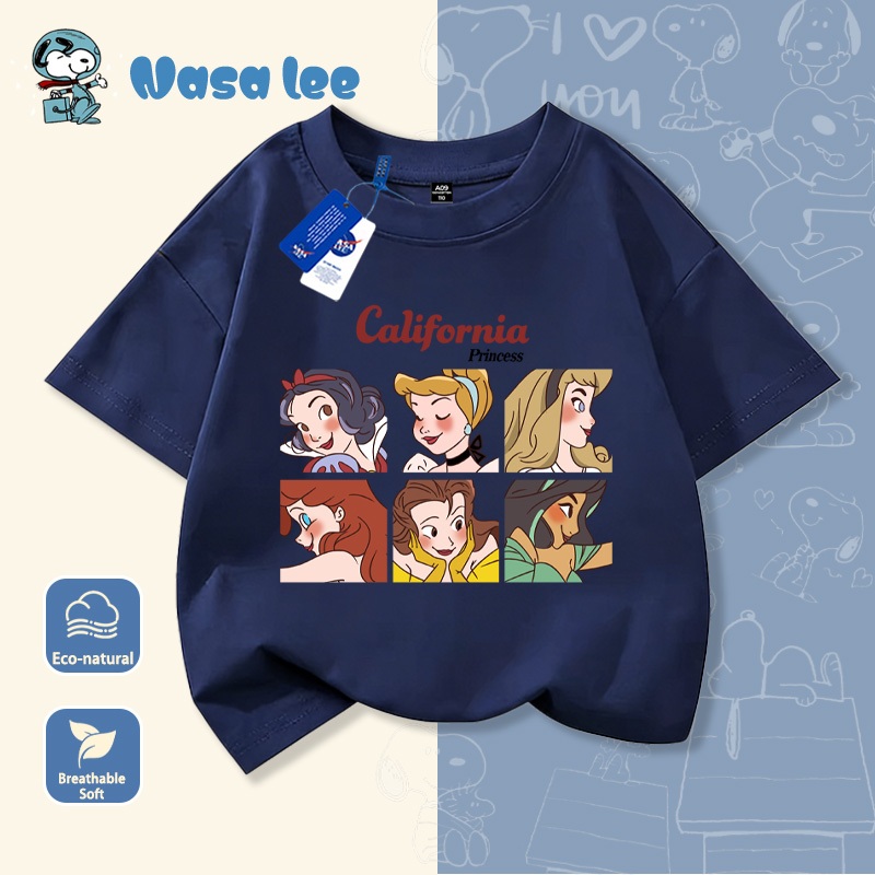Áo thun Elsa (Frozen) trẻ em bé gái Cotton 100% tay ngắn cổ tròn – Mẫu mới Hè 2026