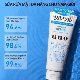 ✨Mặt hàng thứ 3 giảm 50%✨UNO Sữa Rửa Mặt Nam Xanh Dương 130g Làm Sạch Sâu