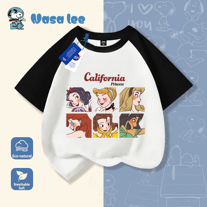 Áo thun Elsa (Frozen) trẻ em bé gái Cotton 100% tay ngắn cổ tròn – Mẫu mới Hè 2026