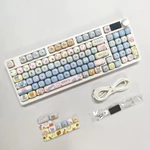 Lychee Gaming C98PRO Màn Hình Hiển Thị 98 Phím 2.4g Bluetooth Không Dây Có Dây Ba Chế Độ Tùy Chỉnh Bàn Phím Cơ Núm Tắt Tiếng RGB Chiếu Sáng Bé Gái Trò Chơi Văn Phòng — ảnh 4
