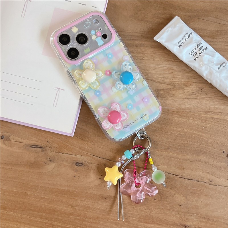 IPhone 17 Pro Max Họa tiết hoa ba chiều Chất liệu TPU Vỏ điện thoại xử lý IMD