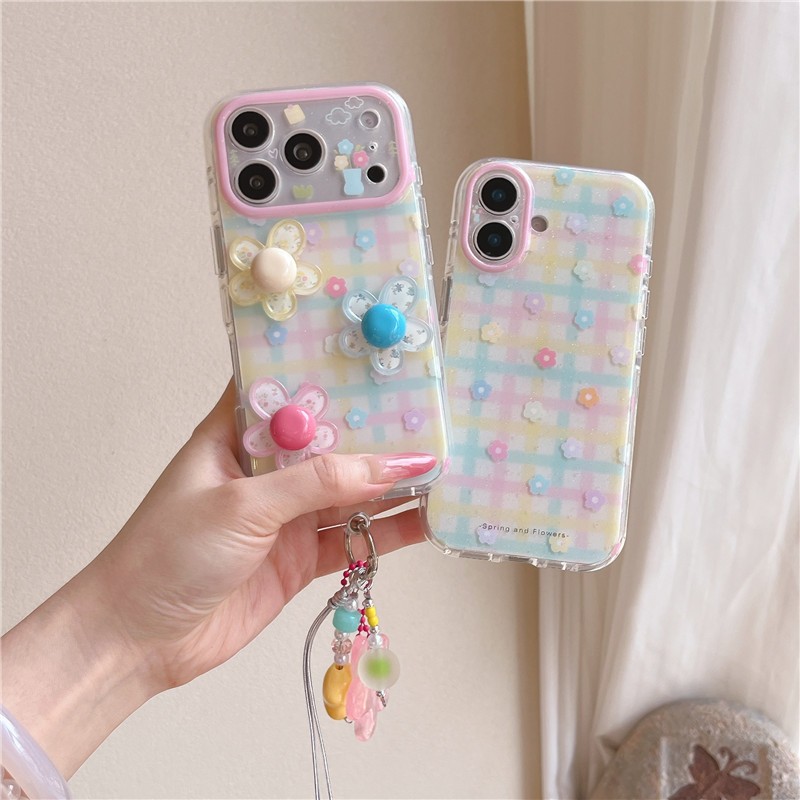IPhone 17 Pro Max Họa tiết hoa ba chiều Chất liệu TPU Vỏ điện thoại xử lý IMD