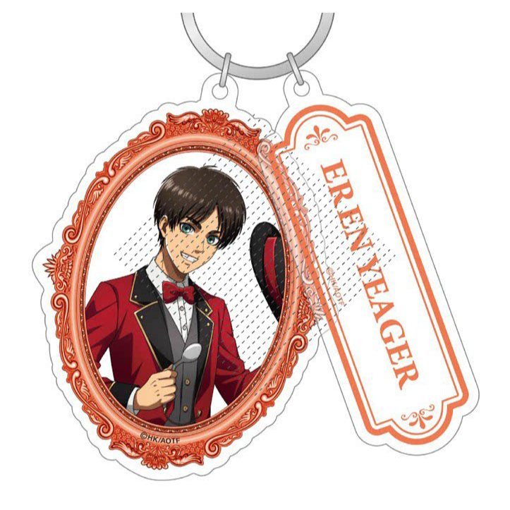 Bộ móc khóa và chân đế Acrylic Attack on Titan Magician – Erwin, Eren, Levi Anime Collectible Merch