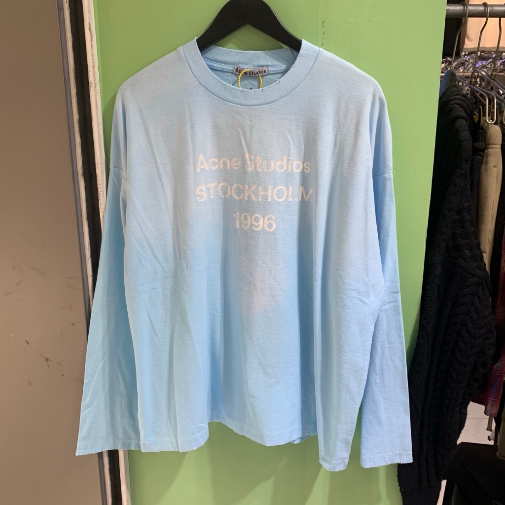 Màu sắc cổ điển mới: Misty Blue & Taro Purple Crew Neck Áo thun dài tay chống nắng Cặp đôi Áo thun phù hợp