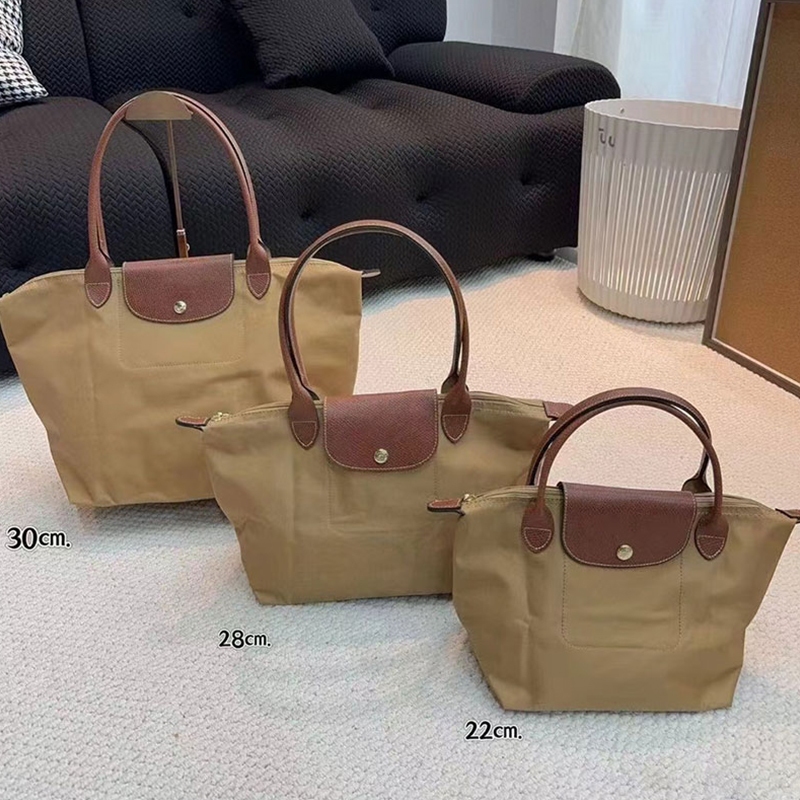 War Horse Tay cầm bằng da nữ mới Túi xách đeo vai đơn Túi du lịch Nylon chống thấm nước