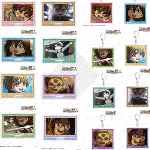 Tấn công Titan Cảnh Nổi Tiếng Chibi Mini Acrylic Đứng & Móc Khóa Erwin Levi Anime Hình Trang Trí Bàn Làm Việc