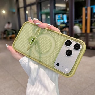 Giá đỡ tản nhiệt lưới 3D xoay từ tính Vỏ điện thoại thích hợp cho iPhone 11 12 13 14 15 16 17 Pro Max với ống kính cùng màu bao gồm tất cả vỏ chống rơi