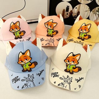 Trẻ Em Zootopia Nick Và Judy Mũ Cho Bé Trai Và Bé Gái Mũ Bóng Chày Với Họa Tiết Hoạt Hình 3D Thích Hợp Cho Bé 2-7 Tuổi