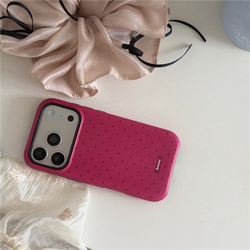 Ốp điện thoại chất liệu Acrylic + TPU có họa tiết chấm cát cho iPhone 17 Pro Max