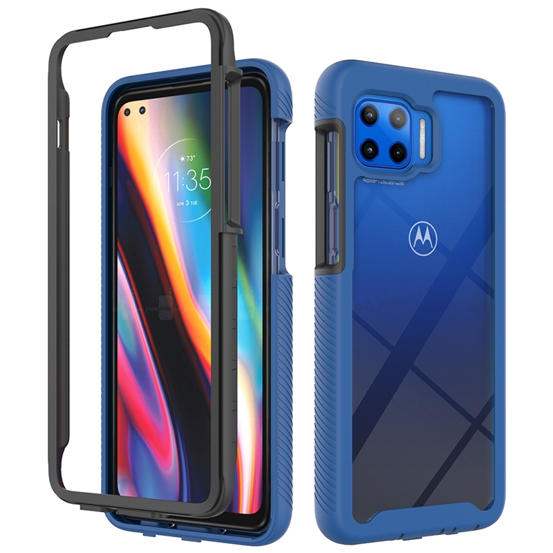 Dành Cho Motorola Moto G 5G Plus Toàn Thân Trong Suốt Ốp Lưng Chống Sốc Lai Giáp Vỏ Điện Thoại