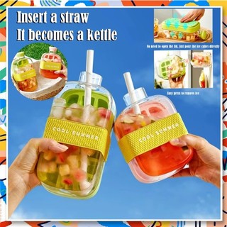 Khuôn Làm Đá 500ml Thực Phẩm Ống Hút Cốc Ấm Siêu Tốc Cấp Đá Viên Khay Cho Đồ Uống Dễ Dàng Làm Đá Tiện Lợi Mang Theo