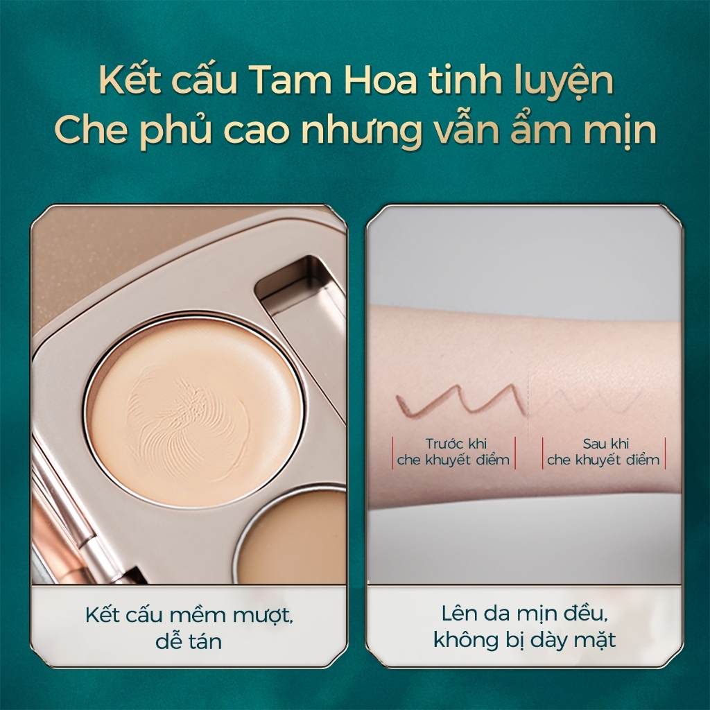 【Livestream】Florasis ( Hoa Tây Tử)  Bảng Che Khuyết Điểm Tam Hoa Triple Petal – Tạo Khối, Làm Sáng, Che Quầng Thâm & Đốm Nâu
