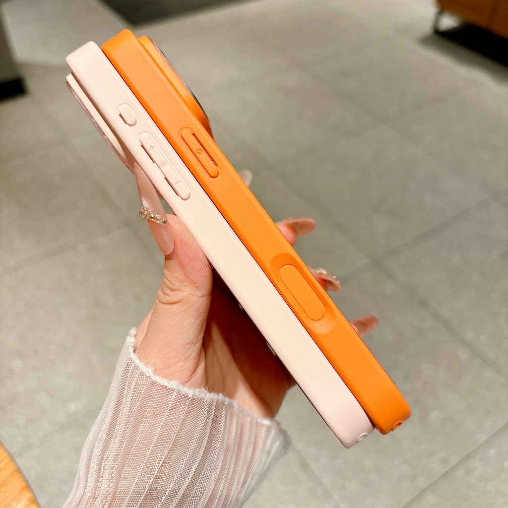 IPhone 17 Pro Max Cửa sổ lớn viền bạc và họa tiết hoàn thiện chải Vỏ điện thoại chất liệu Acrylic