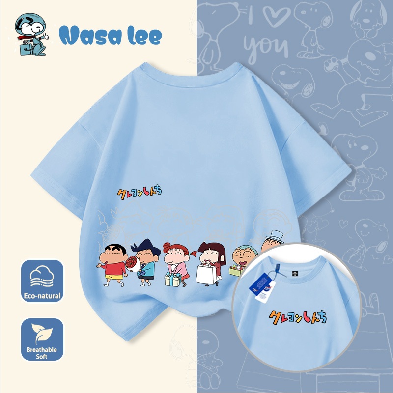 Áo thun NASA x Shin Chan (Crayon Shin-chan) Gen Z Unisex Cotton 100% – Mẫu mới Hè 2026