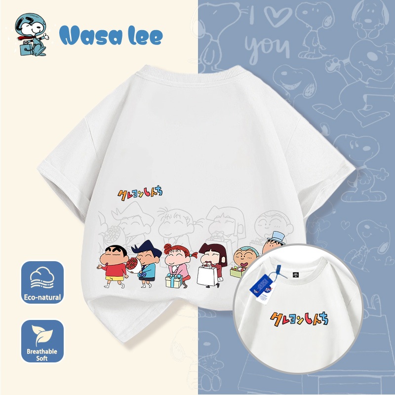 Áo thun NASA x Shin Chan (Crayon Shin-chan) Gen Z Unisex Cotton 100% – Mẫu mới Hè 2026