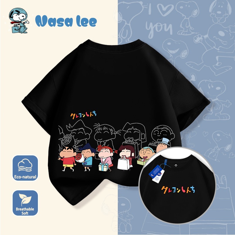 Áo thun NASA x Shin Chan (Crayon Shin-chan) Gen Z Unisex Cotton 100% – Mẫu mới Hè 2026