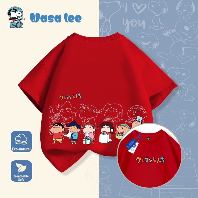 Áo thun NASA x Shin Chan (Crayon Shin-chan) Gen Z Unisex Cotton 100% – Mẫu mới Hè 2026