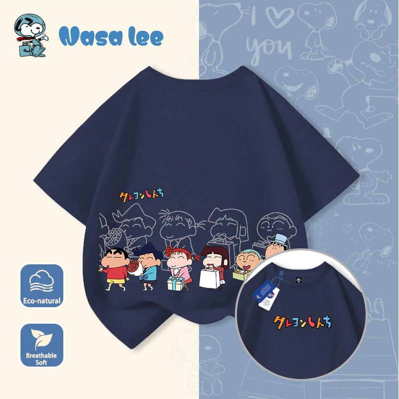 Áo thun NASA x Shin Chan (Crayon Shin-chan) Gen Z Unisex Cotton 100% – Mẫu mới Hè 2026