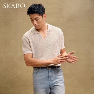 Mỹ Retro Seagull Cổ POLO Áo Sơ Mi Nam Cao Cấp Rời Tay Ngắn Ve Áo t-Shirt Dệt Kim Jacquard Kim Cương Top
