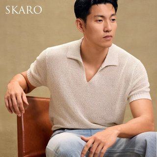 Mỹ Retro Seagull Cổ POLO Áo Sơ Mi Nam Cao Cấp Rời Tay Ngắn Ve Áo t-Shirt Dệt Kim Jacquard Kim Cương Top