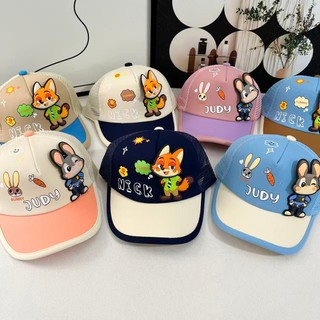 Trẻ Em Zootopia Nick Và Judy Mũ Cho Bé Trai Và Bé Gái Mũ Bóng Chày Thoáng Khí Với Họa Tiết Hoạt Hình 3D Thích Hợp Cho Bé 2-7 Tuổi