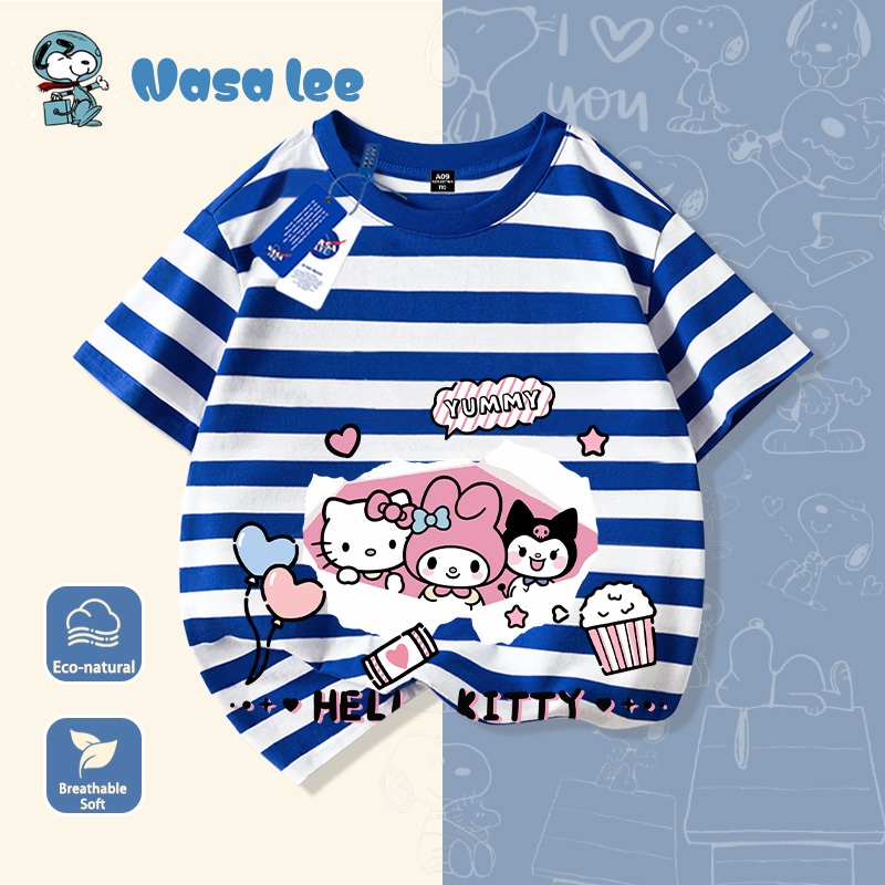Áo thun My Melody (Sanrio) bé gái màu hồng Cotton 100% tay ngắn – Mẫu mới Hè 2026