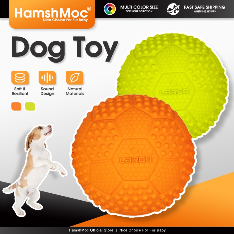 HamshMoc Squeaky Chó Đồ Chơi Thú Cưng Cao Su Bền Răng Hàm Nhai Bóng Có Âm Thanh Cho Tương Tác Phóng Huấn Luyện Fetch Đồ Chơi