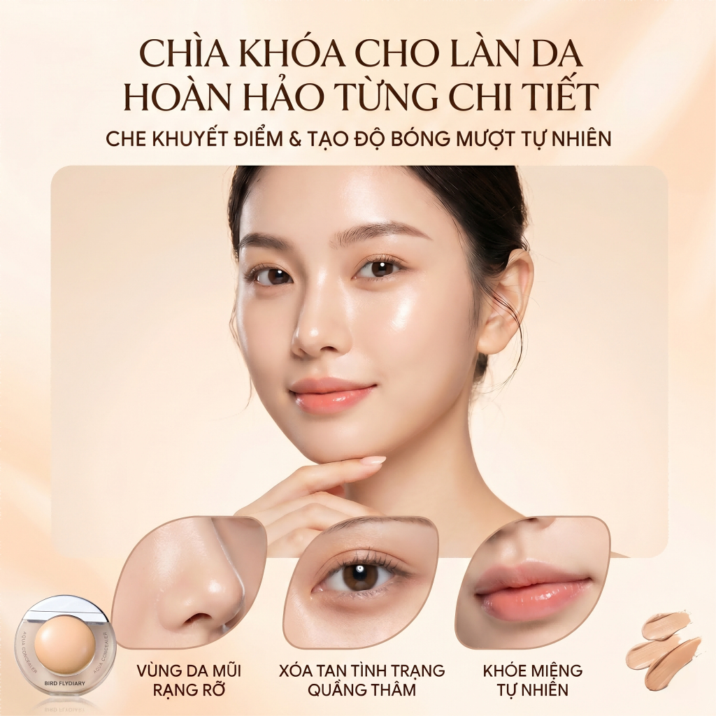 Kem Che Khuyết Điểm Dạng Lỏng Độ Che Phủ Cao Lâu Trôi Chống Nước Che Quầng Thâm Mụn Chính Hãng 14g