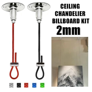 1 Bộ 2mm 304 Dây Thép Không Gỉ Dây Treo Bộ Khóa Vít Lục Giác Có Thể Điều Chỉnh Cho Đèn Chùm Bảng LED