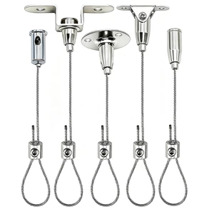 1.5mm 304 Dây Thép Không Gỉ Dây Treo Bộ Khóa Lục Giác Có Thể Điều Chỉnh Cho Gương Hình Bảng LED Acrylic