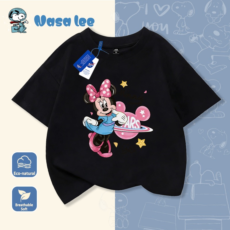 Áo thun NASA x Mickey Mouse (Disney) – Áo đôi gia đình Unisex Cotton 100% phong cách Trendy