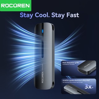 Ốp lưng SSD Rocoren M2 M.2 NVMe SATA SSD Enclosure Adapter 10Gbps USB 3.2 Gen2 USB C Vỏ ngoài Hỗ trợ M và B & M Key