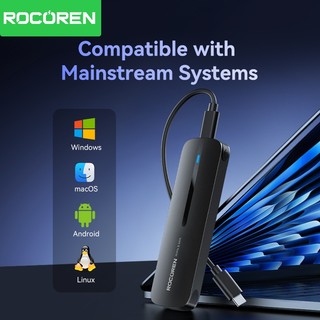Ốp lưng SSD Rocoren M2 M.2 NVMe SATA SSD Enclosure Adapter 10Gbps USB 3.2 Gen2 USB C Vỏ ngoài Hỗ trợ M và B & M Key