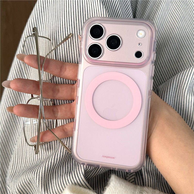IPhone 17 Pro Max Lỗ mịn thiết kế đơn giản bột trong suốt họa tiết màu tím Chất liệu TPU xử lý IMD Vỏ điện thoại