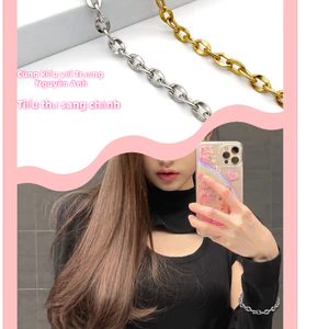 Vòng tay steel không gỉ hình bầu dục mạ vàng, phong cách sang trọng và trendy như Jennie BlackPink-KY